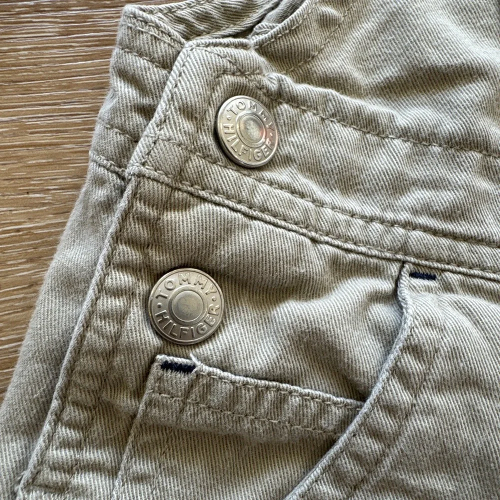 Tommy Hilfiger Overalls Shorts Toddlers 3T Shortalls Kids Y2k Khaki Vintage